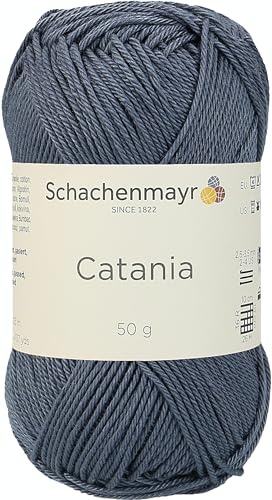 Schachenmayr Catania 9801210-00393 graphit Handstrickgarn, Häkelgarn, Baumwolle