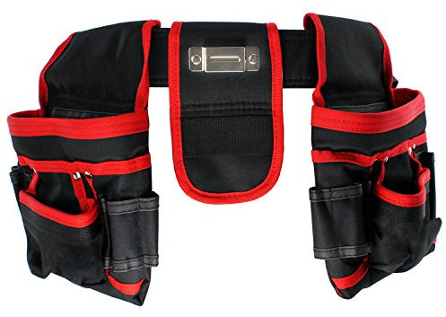Ceinture pour outils Spares2go avec 20 poches – Ceinture très solide pour maçons, charpentiers, soudeurs