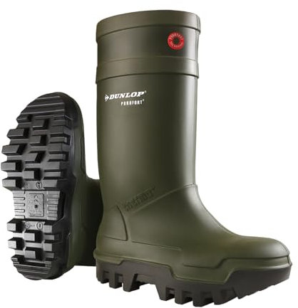 DUNLOP Protective Footwear Purofort Thermo+ full safety Unisex-Erwachsene Gummistiefel, Grün 41 EU, C66293307