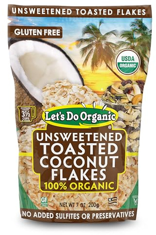 Edward & Sons, Let's Do Organic, 100% Organic Toasted Coconut Flakes Unsweetened, 7 oz (200 g)