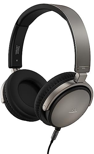 SoundMAGIC Vento P55 Casque Filaire, Basses puissantes, Hi-FI, stéréo, à Isolation phonique, avec câbles Amovibles, pour Audiophile, Gris Acier