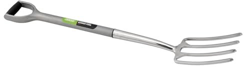 Draper 83757 Fourche à Bordure en Acier Inoxydable avec poignée Souple, Argenté.