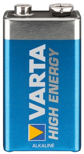 Varta 4922 High Energy 9 V Block Battery 550 mAh Almn by Varta