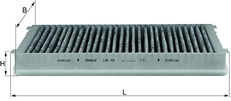 MAHLE LAK 59 Innenraumfilter Partikelfilter u.a. passend für PEUGEOT 406 (8B)