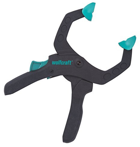 wolfcraft Pinza de carraca, 60 mm I 3616000 I Para trabajar con fuerza de sujeción dosificada, perfecta para proyectos de bricolaje