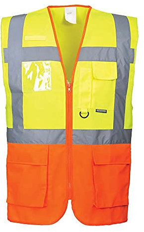Portwest PRAG EXEKUTIV WESTE, Größe: L, Farbe: Gelb/Orange, S376YORL