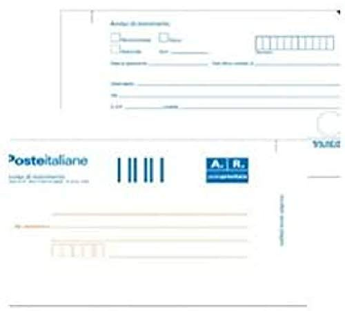 Edipro - E0622/1 - 100 cartoline di ritorno raccomandate con adesivo removibile f.to 10x20