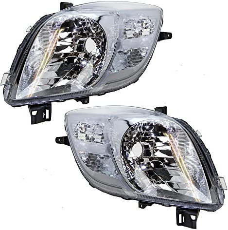 BESTPRICE 2x fari principali anteriori sinistro + destro H4 senza servomotore, compatibili con TOYOTA YARIS (_P9_)