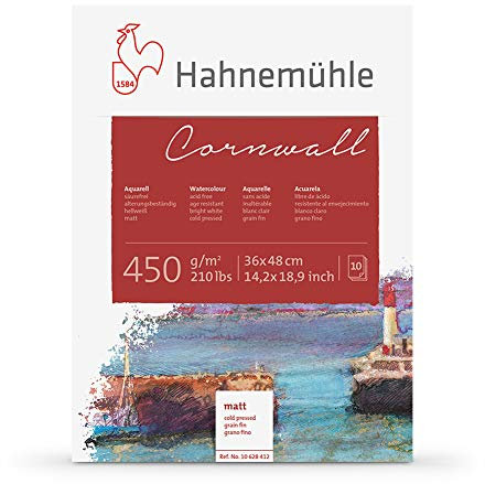 Aquarellblock Cornwall matt 450g/m², 36x48cm, 10Blatt