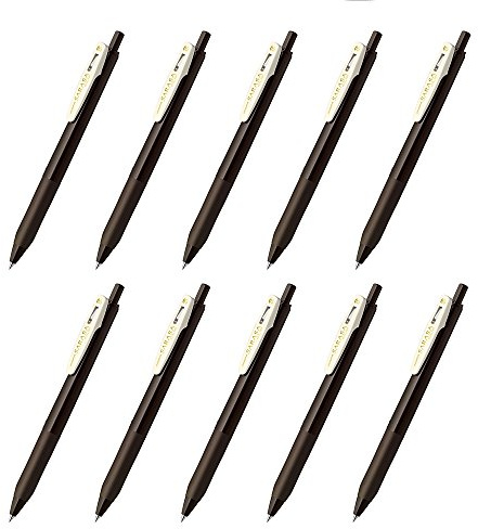 Zebra B-JJ15-VEG Sarasa Clip Gel Ballpoint Pen, 0.5, Brown Gray, 10 Pieces