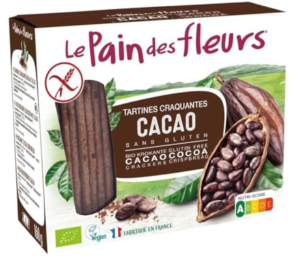 Tartines craquantes au cacao sans gluten bio