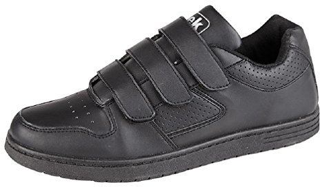CHARING CROSS Touch Fastening Trainer - Black - Black - size UK Mens Size 10