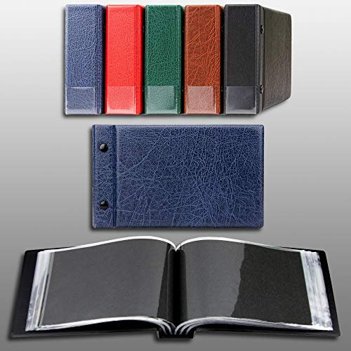 Prophila Kobra piccolo album per 100 cartoline e lettere fino a 190 x 125 mm, blu