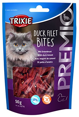 Trixie Premio friandises pour Chat Canard Filet Bites, 25 g – friandises savoureuses au Canard aux ingrédients naturels – idéal pour récompenser & grignoter