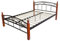 Homestyle4u 605, Metallbett 180x200 Braun Bettgestell mit Kopfteil Lattenrost Doppelbett
