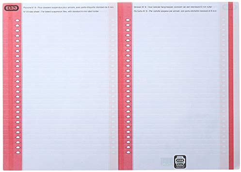 Elba L'Oblique AZ Sachet de 10 planches d'étiquettes n°8 pour dossiers armoire Assortis