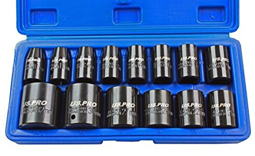 1/2'' Drive Metric MM Shallow Impact Sockets 10mm 32mm 14pc Set