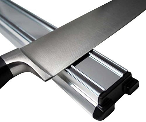 Messer Magnetleiste Magnet Messerhalter Messerleiste - Aluminium - Classic - extra stark - 30/45cm - Geeignet für 6 Messer, es ist eine stilvolle Ergänzung für jede moderne Küche, Länge:450 mm