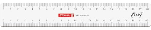 Brunnen Lineal Büro, Schule, Flexilineal, 20 cm, glasklar, VE10