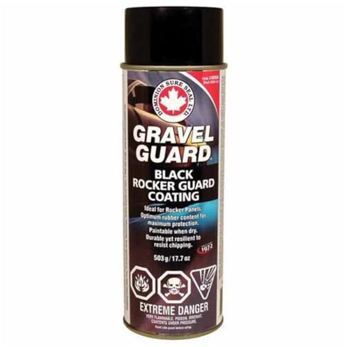 Dominion Sure Seal Gravel Guard Spray - Fast Drying, Flexible Coating for Stone Chip Protection & Sound Deadening, Corrosion-Resistant & Paintable, Similar to Flex Seal & Fluid Film - Black