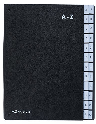 Pagna Pultordner 24-teilig, aus schwarzer Hartpappe