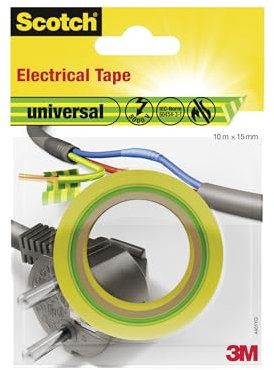 3M Scotch Electrical Tape 10 m x 15 mm, Yellow, 19500187588