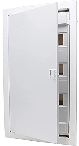 Kopp Unterputz und Hohlwand-Verteilerkasten mit Metalltür 3-reihig für 36 Pole, 1 Stück, Weiß, 340513002