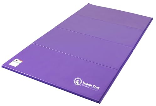 Tumbl Trak Gymnastics Folding Tumbling Panel Mat, 4ft x 8ft x 2in, Purple,G-824-2P