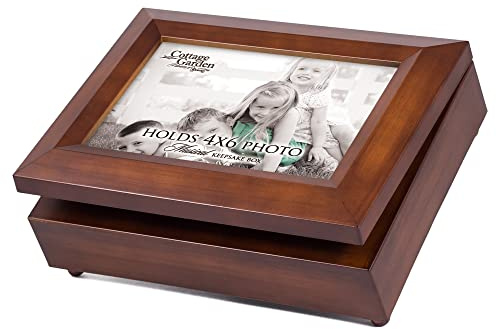 Cottage Garden 4 x 6 Photo Frame Woodgrain Music Box Plays You are My Sunshine