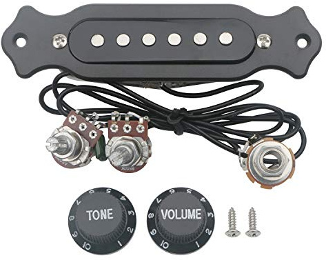 Musical Instrument Parts 6-String Single Coil Guitar Pickup Harness, Black