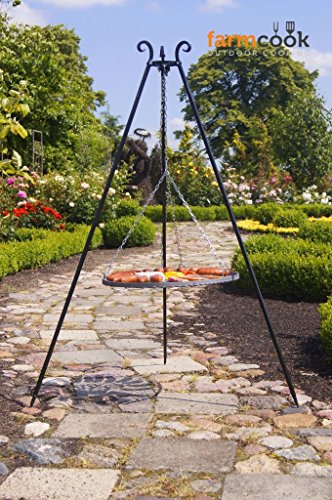 Farm Cook Barbecue – Trois Jambes pivotant avec rohstahl rouille en 3 tailles Dreibein 180 cm - Rost 50 cm