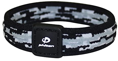 Phiten X30 Digital Camo Titanium Bracelet - Sport Bracelet Permeated with X30 Aqua-Titanium Technology for Alternative Healing - Power Elastomer Core with Micro Titanium Spheres - Night, 6 Inch
