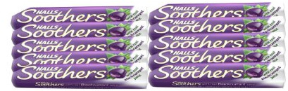 Halls Soothers Lozenges Blackcurrant 10 - PACK OF 10