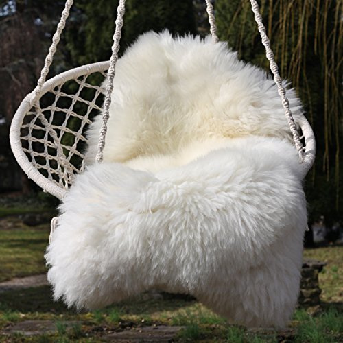 Hollert Lammfell Champagner 100-110 cm echtes Merino Schaffell kuschelig weich Teppich ökologische Gerbung von Deutschen Schäfereien Naturform Dekofell Läufer
