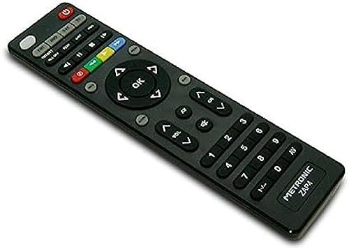 Metronic TCDE ZAP4 - Mando a Distancia Universal para TV, TDT, DVD y Sat, Color Negro