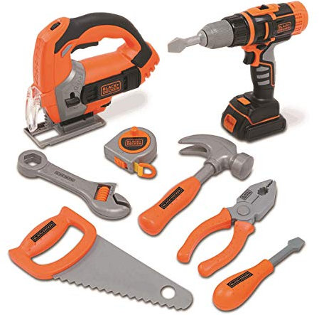 Smoby - 360114-pb - Imitation Game - Workbench - B&d Playset + Mechanical Drill