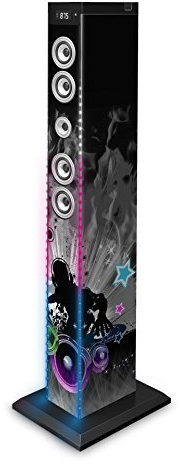 BigBen Sound Tower TW9EQ – DJ , 60 Watt RMS , Equalizer LEDs , Bluetooth, Aux-IN, SD, UKW