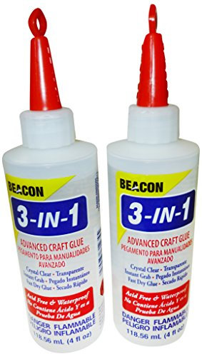 Beacon Adhesives 3-in-1 Advanced Craft Glue 118.56 ml, Dries Crystal Clear (Pack of 2)