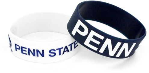 NCAA Penn State Nittany Lions Silicone Rubber Bracelet, 2-Pack