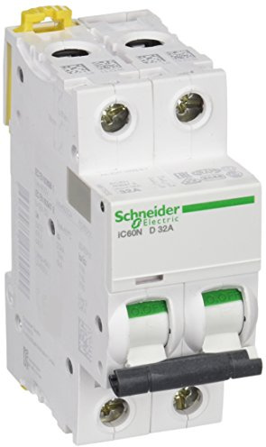Schneider Electric A9F75232 Interruptor Automático Magnetotérmico Ic60N, 2P, 32A, Curva D