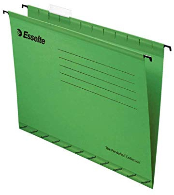 Esselte The Classic Collection - Cartelle per cassetti 390-V / 3cm - 25 Unità - Verde
