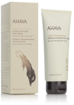 AHAVA Crema per i Piedi al Fango del Mar Morto - Idratazione Intensa e Nutrimento per Piedi Morbidi e Levigati - 100ml