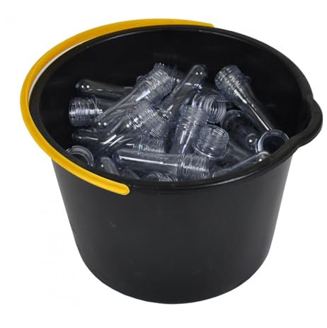 BURI 10x Petlinge mit weißem Deckel | Geocaching Behälter 9cm x Ø2,1cm | Wasserdichte PET Rohlinge transparent | Robuste Kunststoff Röhrchen Schraubverschluss Outdoor