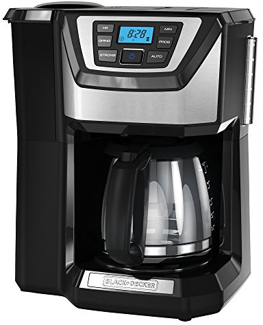 Black and Decker BLACK+DECKER 12-Cup Mill and Brew Coffeemaker, Black, CM5000B