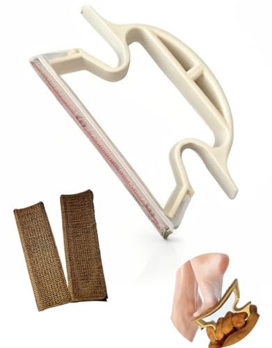 Hornhautfeile grob und fein – 2 in 1, Hornhautentferner verletzungsfrei, Fußfeile grob, Ergonomischer Hand Griff