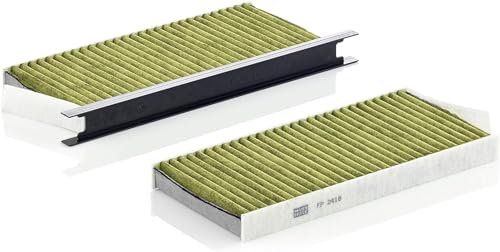 MANN-FILTER FP 2418-2 Innenraumfilter/Kabinenluftfilter - FreciousPlus Biofunktionaler Pollenfilter - (2er Set) für Pkw + Transporter