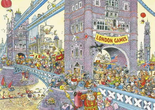 Jumbo 17230 Wasgij Mystery Puzzle No.8 - The Final Hurdle! Jigsaw Puzzle, 1000 Pieces