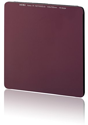 NiSi 100X100mm Square Neutral Density Filter,IR ND1000(3.0),ND 10 Stops,same to LEE Big Stopper,Optical Glass 52mm,55mm,58mm,62mm,67mm,72mm,77mm,82mm lens,compatible with Lee Cokin Hitech Singh-Ray