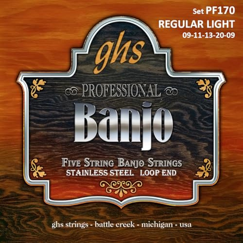 GHS PF 170 Banjo RL Acero Inoxidable 5-cuerdas (lazo)