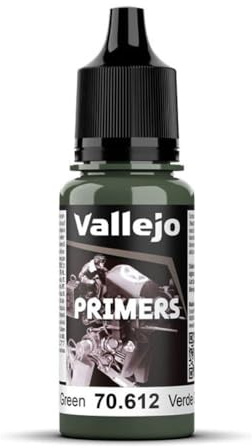 Vallejo - Oberflächengrundierung | NATO grüne Acrylgrundierung 18 ml | Matte Oberfläche und schnell trocknend | perfekt für Airbrush und große Haftung auf Figuren und maßstabsgetreuen Modellen
